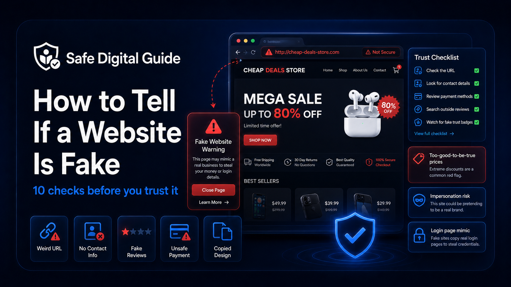 How to tell if a website is fake