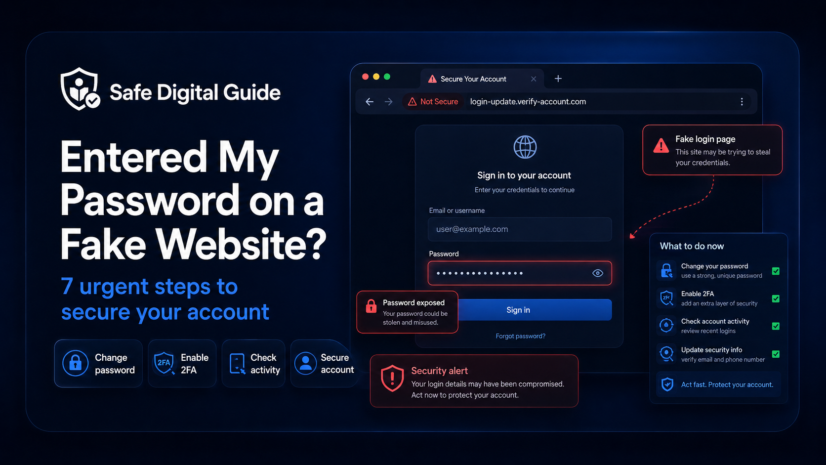 Entered my password on a fake website