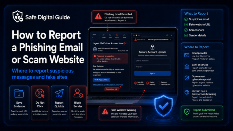 How to report a phishing email