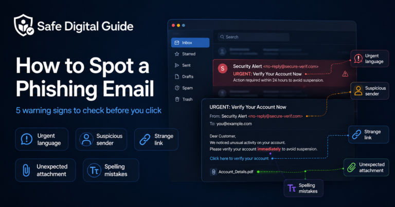 How to spot a phishing email beginner checklist