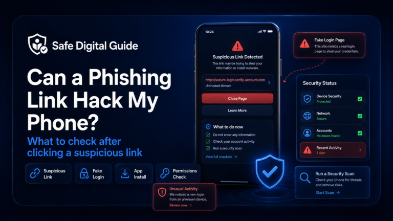 Can a phishing link hack my phone